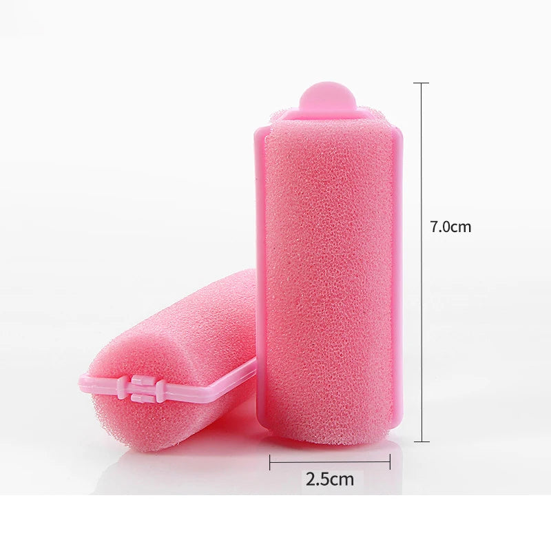 2 Packs 20mm Sponge Hair Rollers Foam Curlers with Buckle Soft Pillar Locking Closure Curling Cute Roller Wave Formers Hair 1544