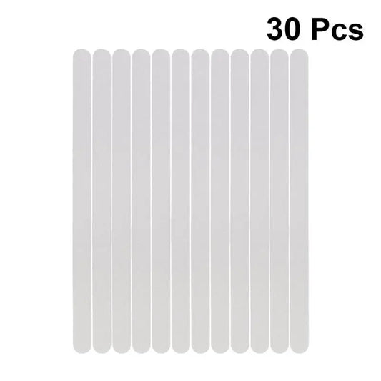 30pcs Anti Slip Strips Transparent Shower Stickers Shower Treads Non Slip Strips for Clear Waterproof Tapes Showers Stairs