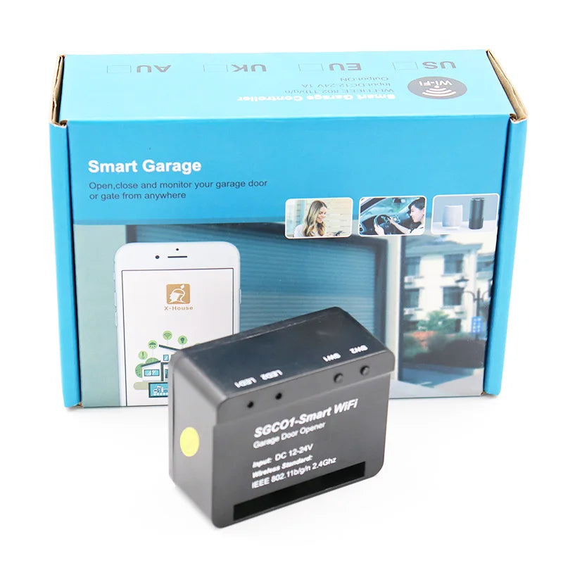 Smart WiFi Garage Door Opener Controller, APP Remote Control from Anywhere, No Hub Needed, History Record/Set Timer/Schedule