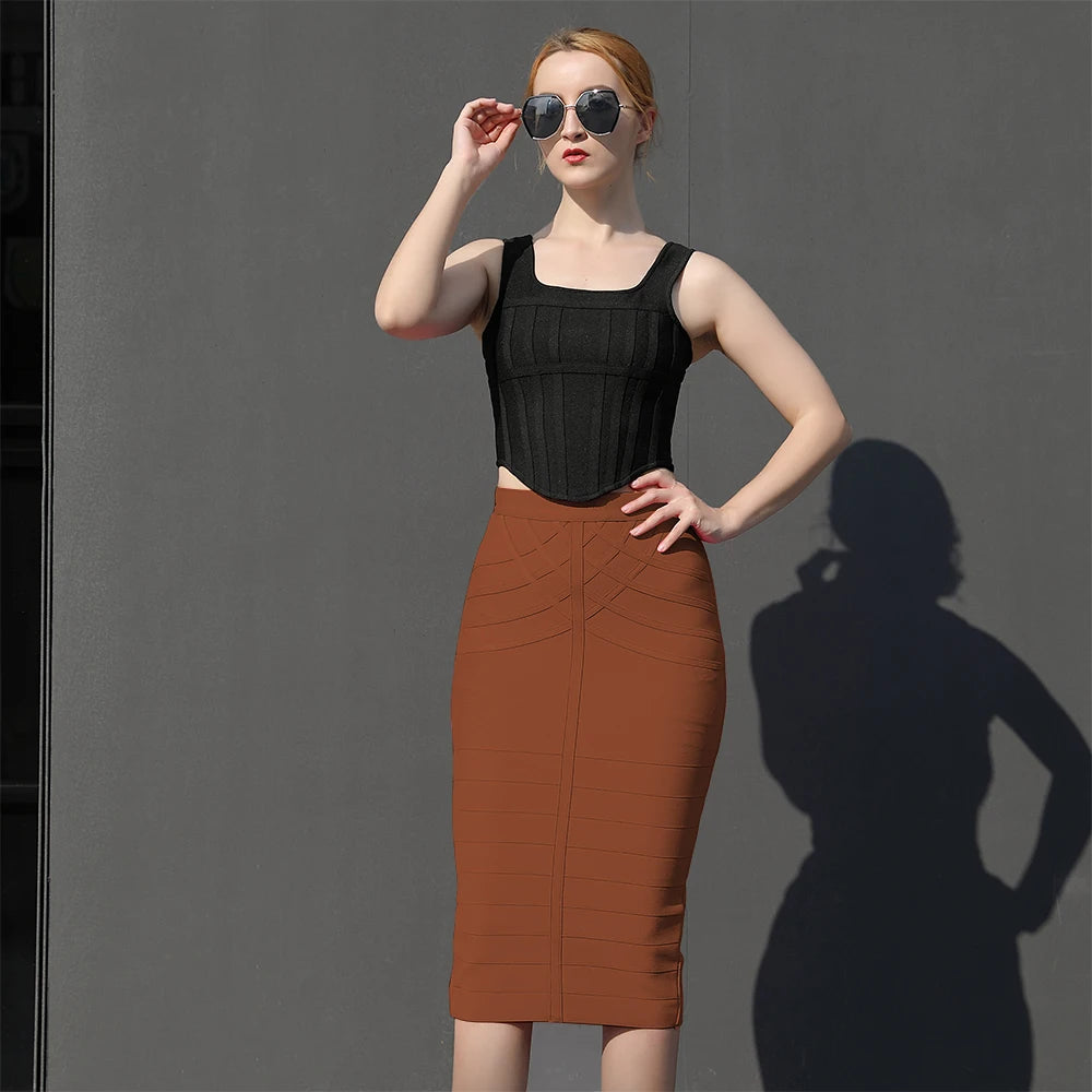 Woman Skirts Bandage Women 2020 New Arrival Midi Skirt Vintage Summer Harajuku Sexy Ladies Clothes