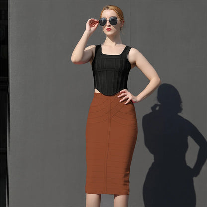 Woman Skirts Bandage Women 2020 New Arrival Midi Skirt Vintage Summer Harajuku Sexy Ladies Clothes