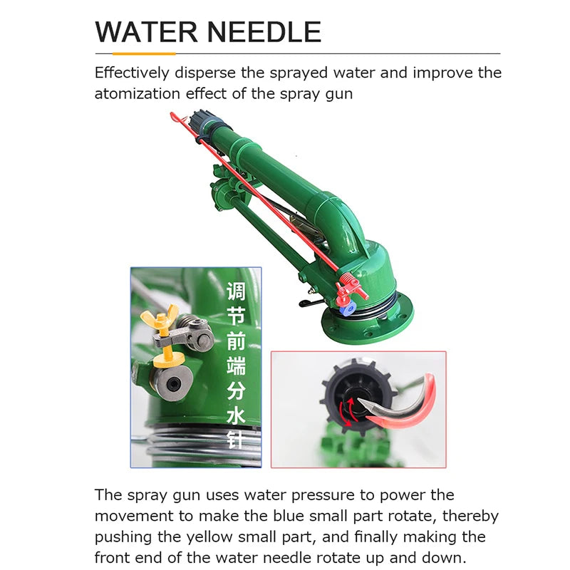 Agricultural Turbine Vortex Rod Agricultural Sprayer Metal Rocker Sprinkler Industrial Agriculture Garden Irrigation Watering