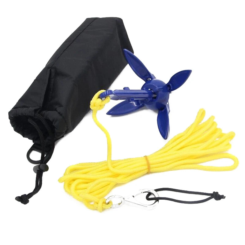 Foldable Aluminum Anchor Kit with Rope for Canoe Kayak Small Boat F-Best