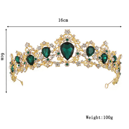 KMVEXO Tiaras Wedding Crown Bridal Hair Accessories Luxury Baroque Crystal Pink Queen Crown Women Adult Gift Party Hair Jewelry