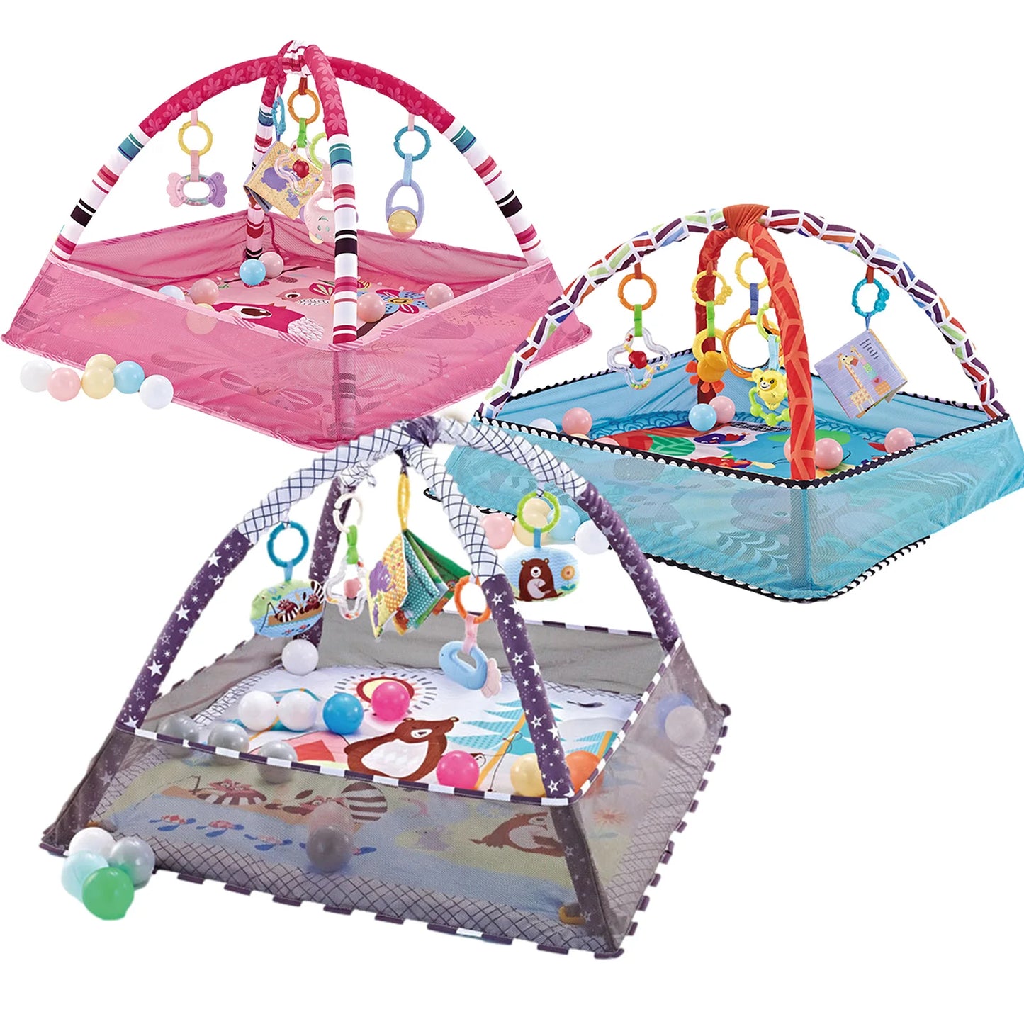 Baby Fitness Frame Crawling Game Blanket Multifunctional Educational Mat Fence Crawling Blanket Infant Rug Enlightenment Toys