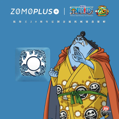 Zomoplus One Piece Metal Keycap Aluminum Artisan Keycap for Mechanical Keyboard Officially Licensed Anime Gaming Keycap