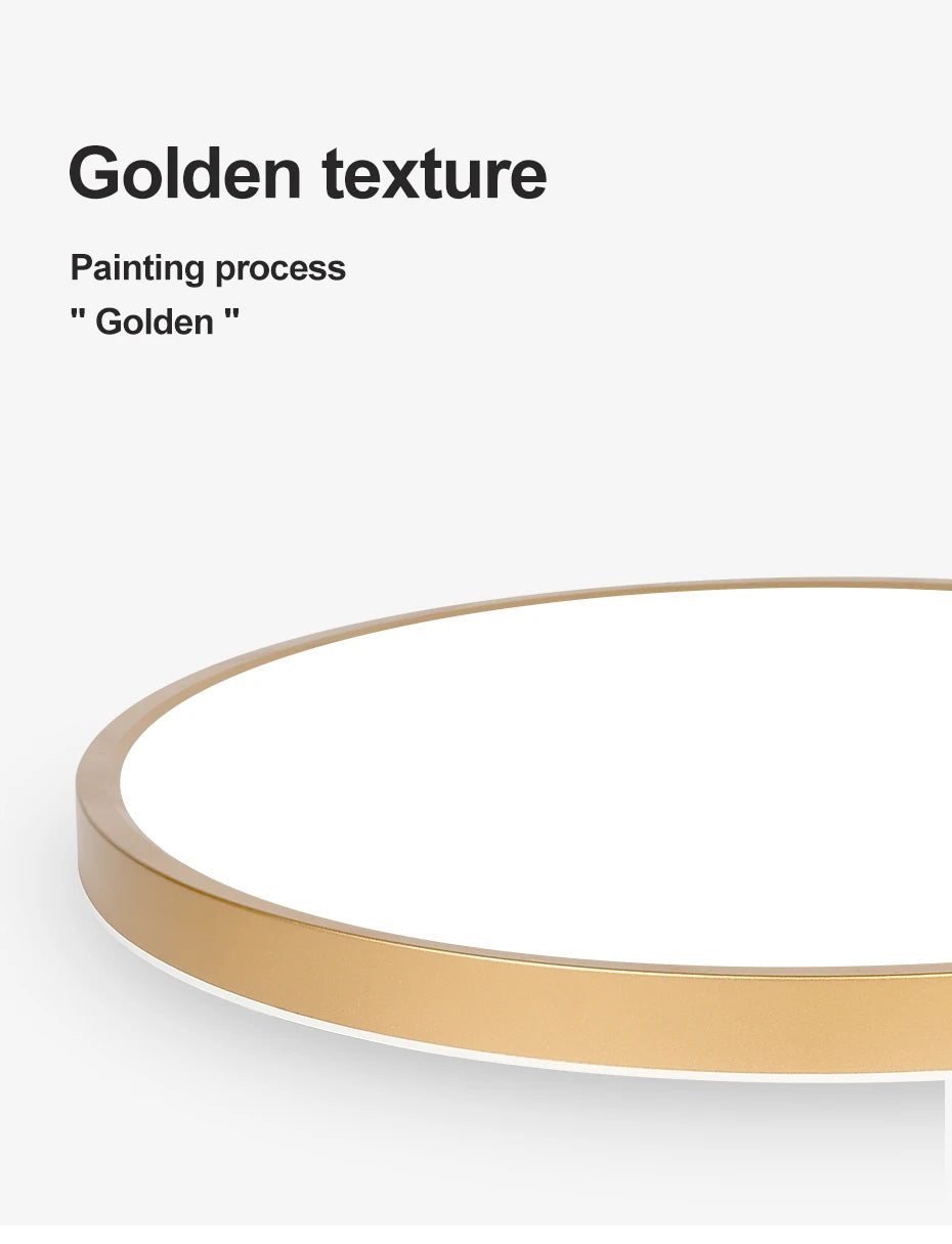 Modern LED Ceiling Light Wood Grain Golden One Light with 3 Colors Home Lighing Kitchen Bedroom Bathroom Surface Ceiling Lamp