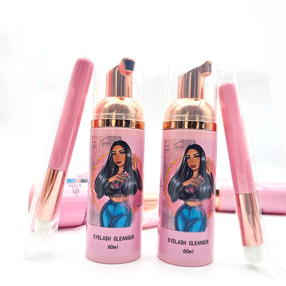 Lash Cleanser Shampoo for Eyelash Extension Wholesale Clean Tools No Irritation Eyelash Foam Soap Bluk Private Label Shampoo