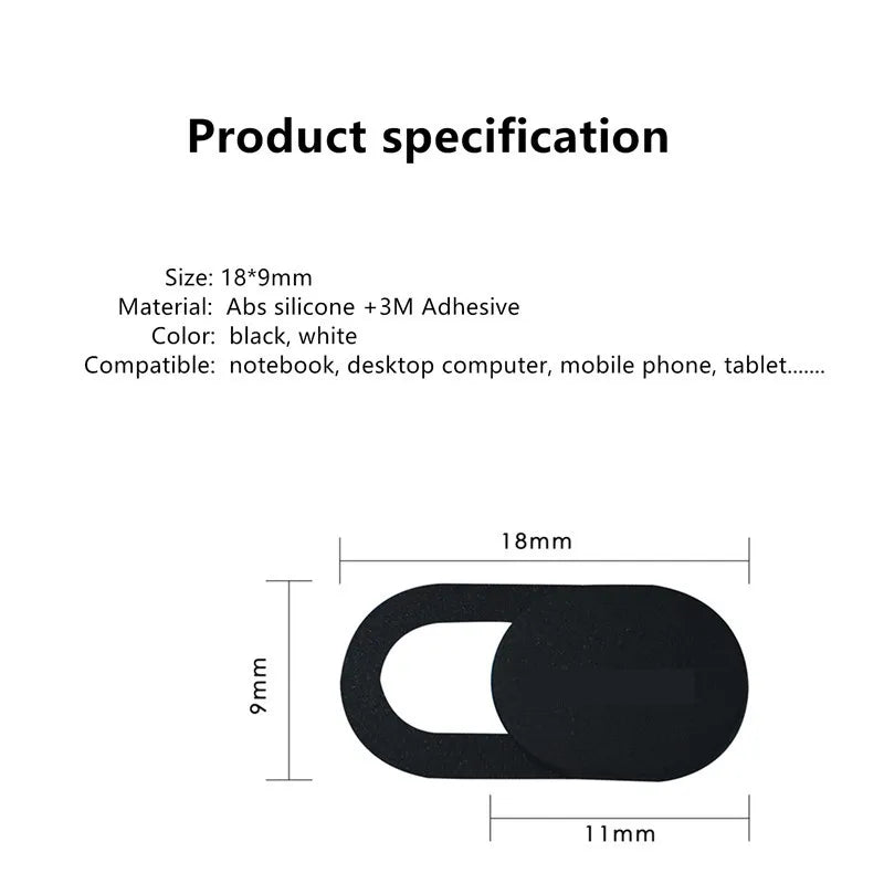 Webcam Cover Shutter Slider ABS Camera Cover for iPad Tablet Webcam Laptop PC Camera Mobile Phone Lenses Privacy Cam Sticker