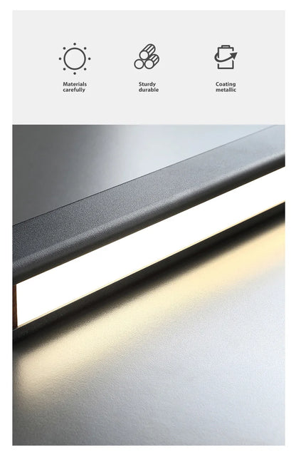 One word minimalist dining room chandelier modern long strip dining table lamp luxury dining room bar table lamp office light