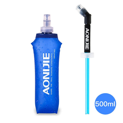 AONIJIE Soft Flask Water Bottle Folding Collapsible Water Bags TPU Free For Running Hydration Pack Waist Bags SD09/10 250/500ml