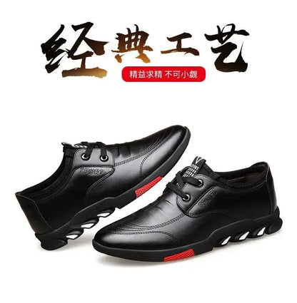 Casual Men Leather Shoes Spring Autumn Walking Breahtable Sneakers Man Luxury Brand Formal Footwear Lace-up Zapatos De Hombre