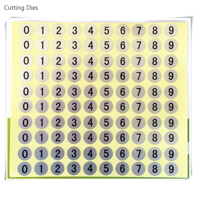 10mm 0-9 Number Waterproof Round Stickers Labels Scrapbooking Stationary Supplies DIY Paper Handmade Crafts