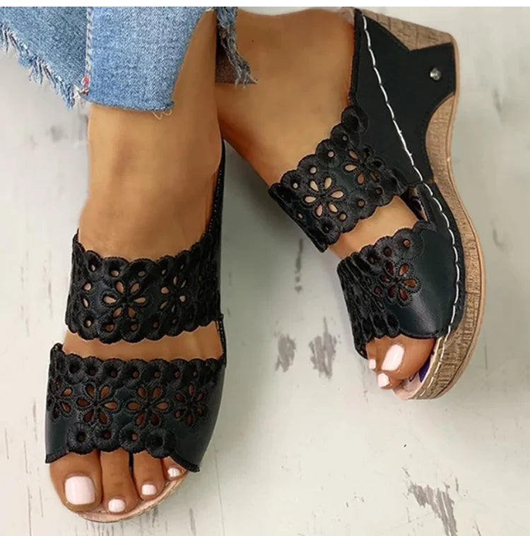 Women's sandal Wedge women shoes Summer Beach Sandal Women Fashion Gladiator Flat shoes gladiator sandal women Sandalias mujer