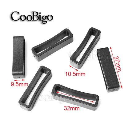 10pcs/pack Plastic Belt Loop Keeper Square Loop Buckles Belt Harness Backpack Straps