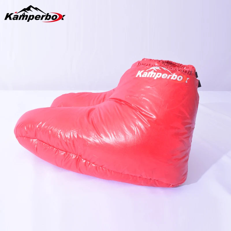 Kamperbox Down Slippers Down Socks Camping Down Booties for Sleeping Bag Camping  Down Socks AQ3