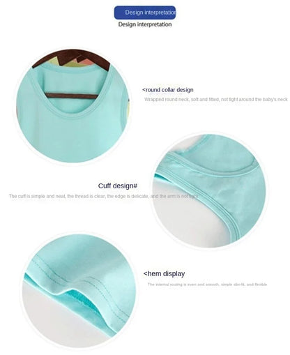 Fashion Children T-shirts for Girls Candy Color Baby Boys Graphic Tee Cotton Vest Tops Kids Summer Clothes Sleeveless T-Shirt