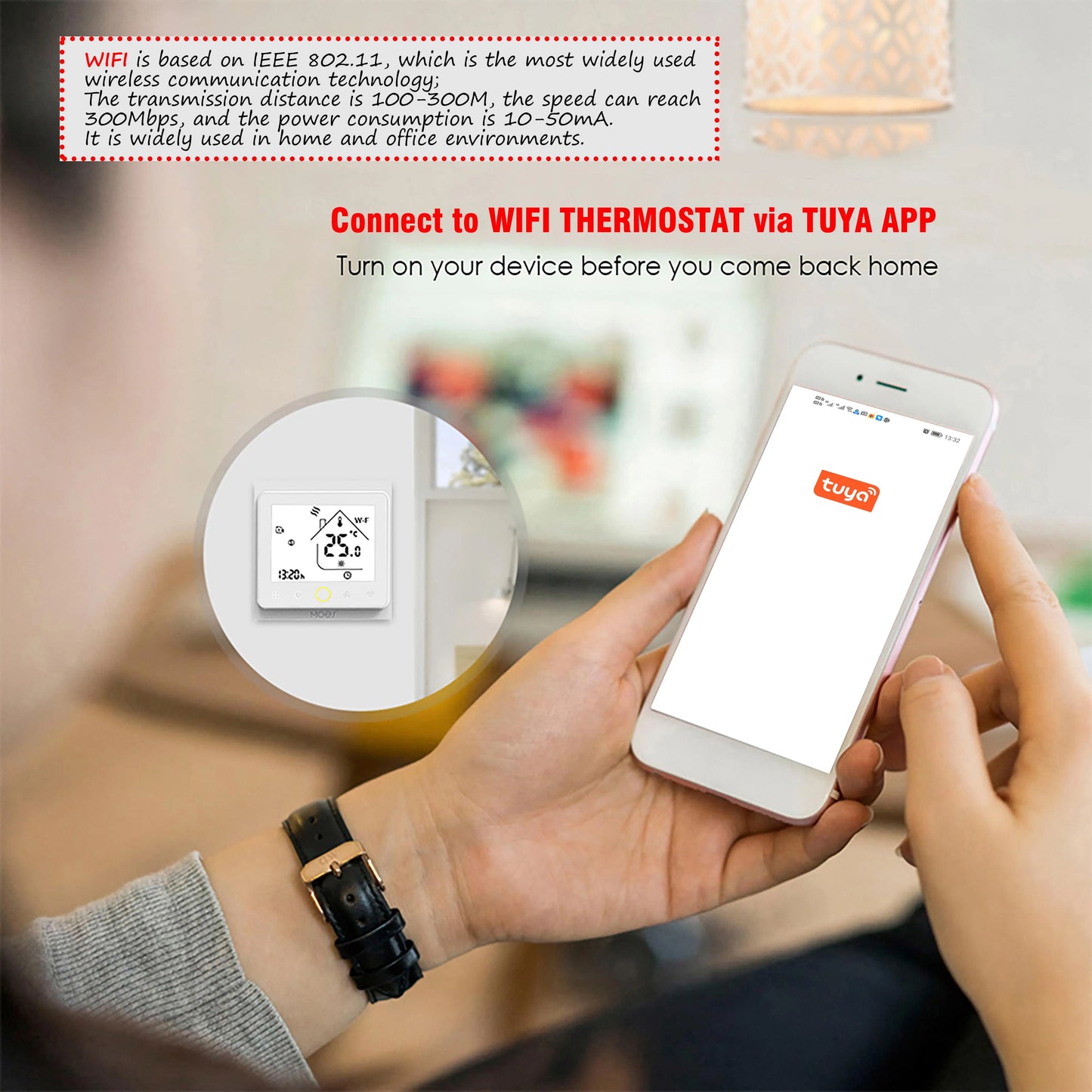 SDITERSTM Smart Thermostat for HVAC&Electric Heating,Valve/Boiler Control,Zigbee/Modbus/WiFi,Smart Home/Industrial Use 24V 220V