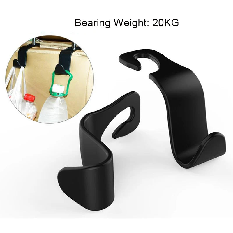 Universal Car Seat Back Hook Phone Holder PP Car Accessories Interior Portable Storage Hook for Car Bag Purse Cloth Hanger Drop