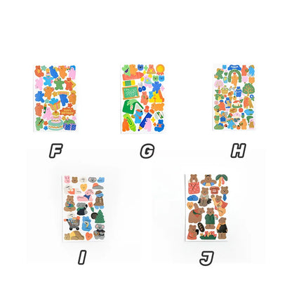 Mohamm 1Pc Animal Friends Series Stickers Decoration Scrapbooking Paper Creative Stationary School Supplies