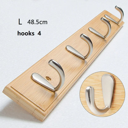 3/4/ Wooden Wall Hooks Wall Clothes Hooks Door Hooks Home Decor Hanger Hooks Kitchen Bathroom hooks