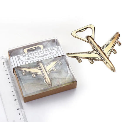 Bottle Opener Keychain Antique Air Plane Beer Jar Openers Retro Airplane Metal Corkscrew Wedding Favors Party Gifts