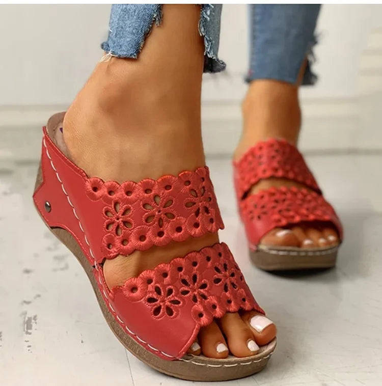 Women's sandal Wedge women shoes Summer Beach Sandal Women Fashion Gladiator Flat shoes gladiator sandal women Sandalias mujer