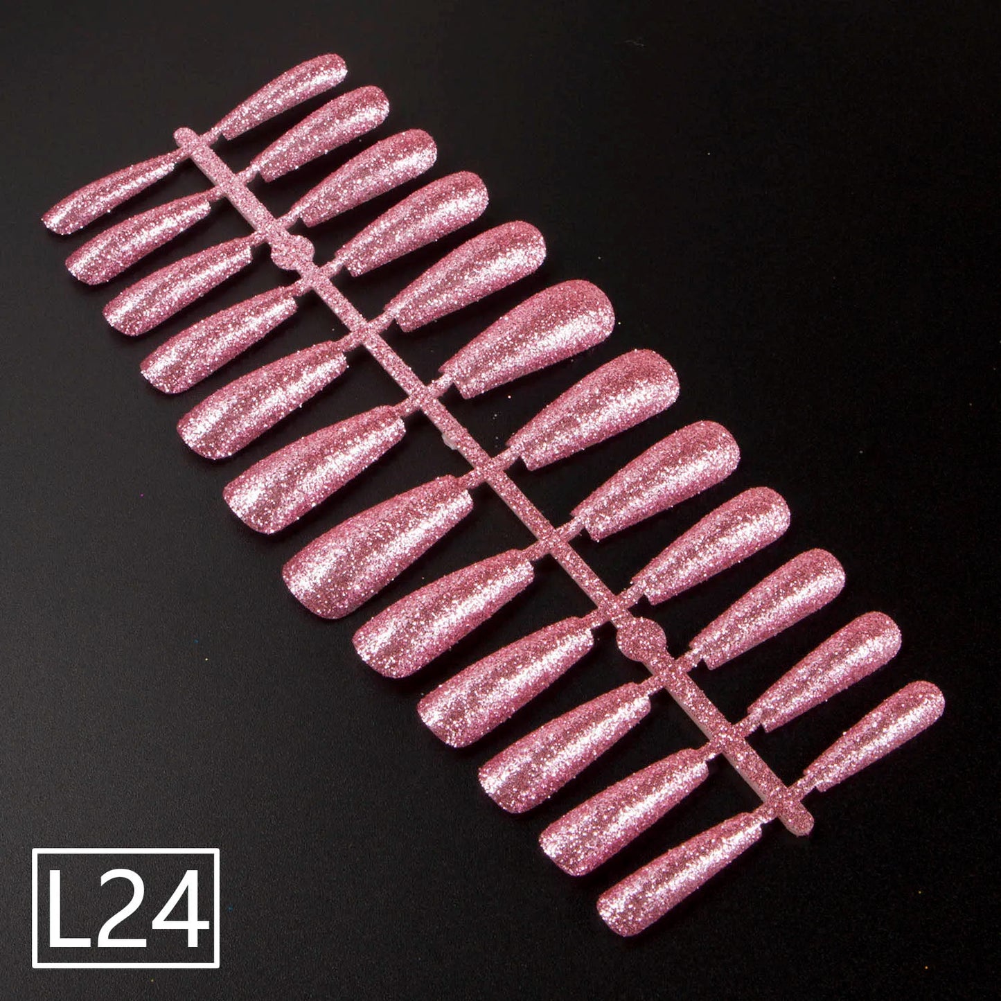 1 Set Glitter False Nail Tips Full Cover Ballerina Fake Nail Tips Press on Nail Tips Coffin