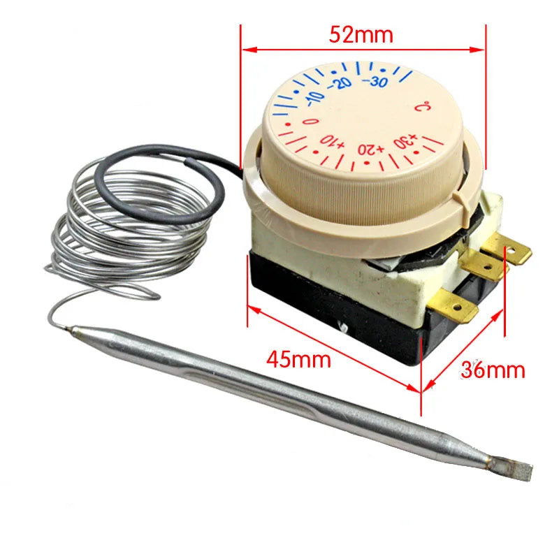   -30 To 30 Celsius Degree Temperature Switch Refrigerator Freezer Thermostat