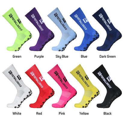 Outdoor Sports Running Socks Compression Stretch Socks Athletic Football Soccer Socks Anti Slip Socks with Grips
