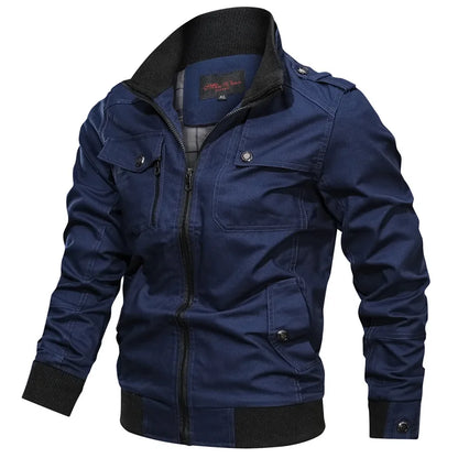 Spring Autumn Jacket Men Cotton Windbreaker Bomber Coat Military Men's Tactics Jackets Man Cargo Casual Jacket Mens Clothes 2025