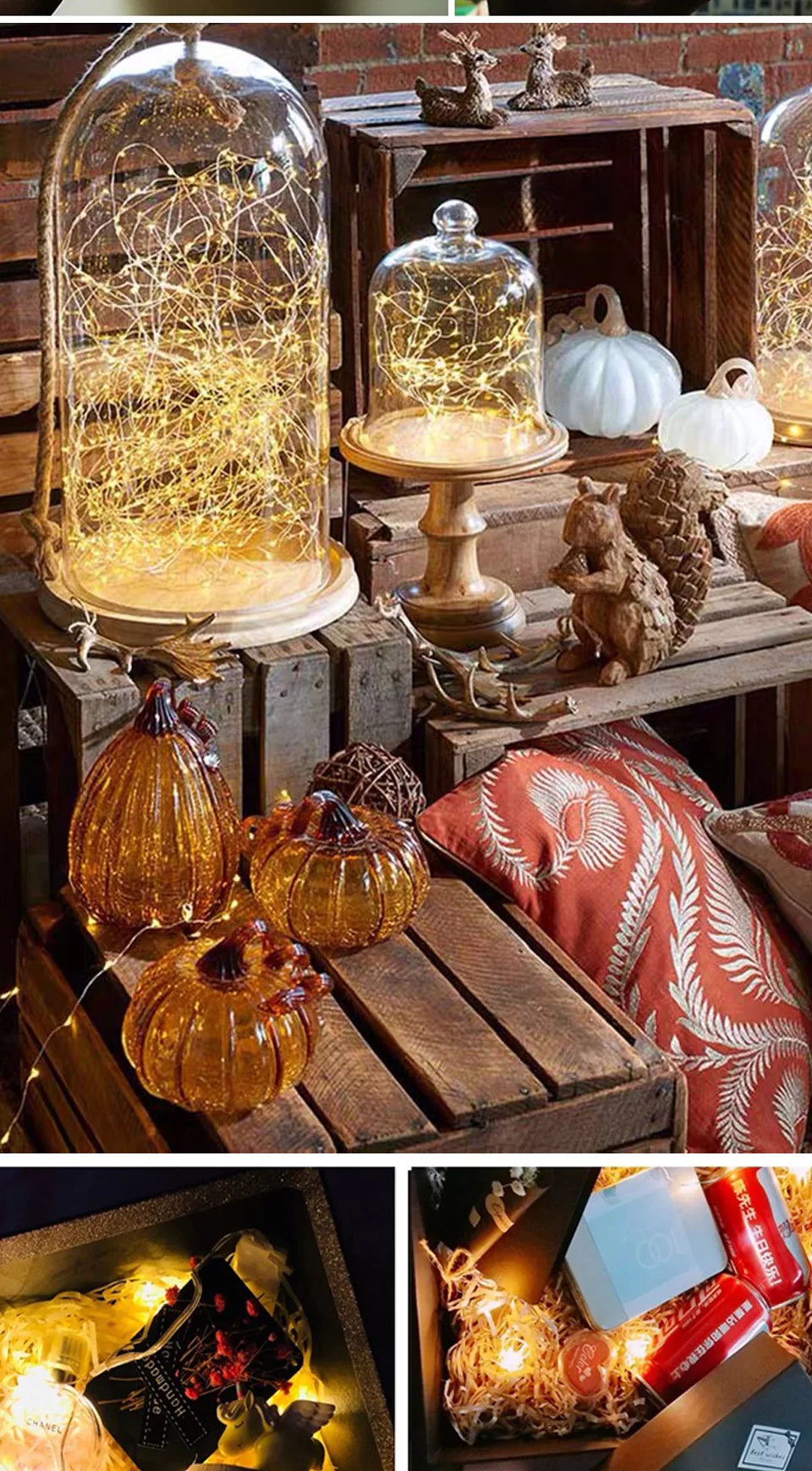 LED String Lights Night Light Holiday lighting Fairy Garland 1M2M3M 5M Decoration Light For New Year Wedding Brithday Party Lamp