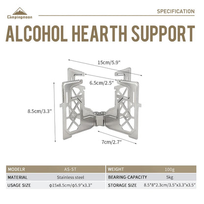 CAMPINGMOON AS-1/AS-ST Outdoor Small Picnic Equipment Alcohol Stove Brass Stove Liquid Alcohol Stove Head Portable Stove
