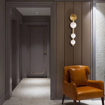Modern ball wall lamp Decorative luxury wall light for Corridor TV Background Golden Black Mirror Vanity G9 bedside reading lamp