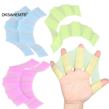 Swimming Flip Board Training Gloves Freestyle Rowing Sailor's Palm Silicone Pad Palm Duck Palm Fingertips Diving Equipment