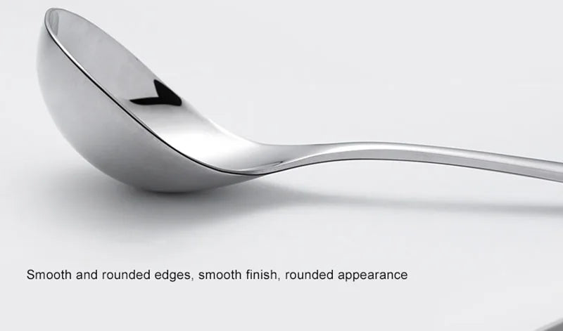 Korean Stainless Steel Thickening Spoon Creative Long Handle Hotel Hot Pot Spoon  Soup Ladle Home Kitchen Essential Tools h2