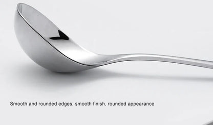 Korean Stainless Steel Thickening Spoon Creative Long Handle Hotel Hot Pot Spoon  Soup Ladle Home Kitchen Essential Tools h2