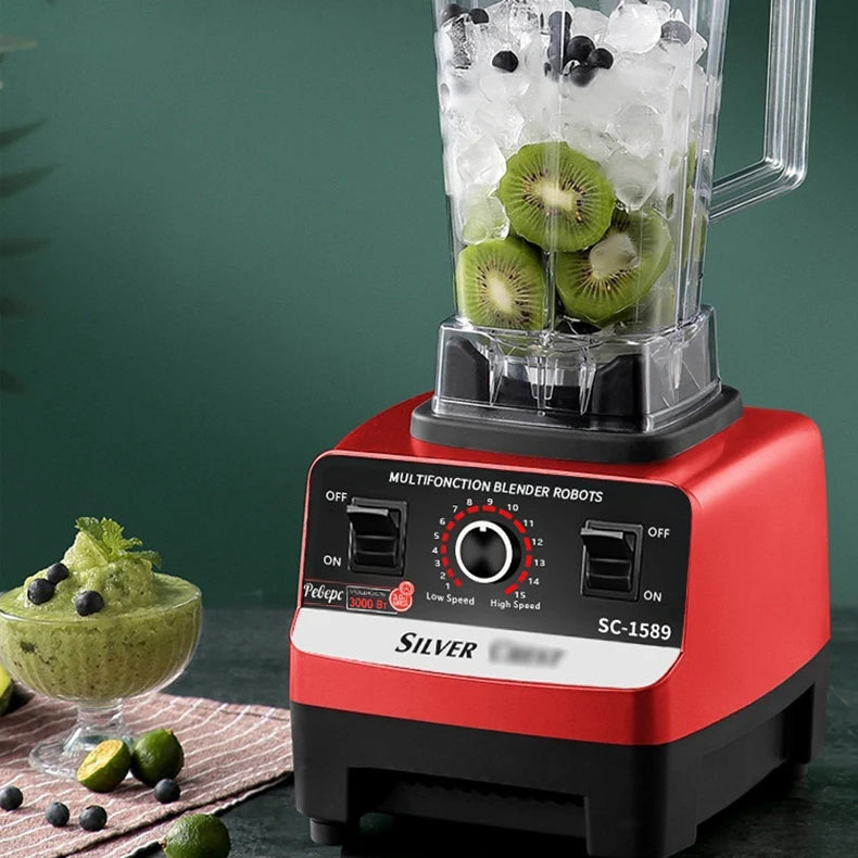 THANKSHARE 3000W Heavy Duty Commercial Grade Blender 6 Blades Mixer Juicer Fruit Food Processor Ice Smoothies BPA Free 2L Jar