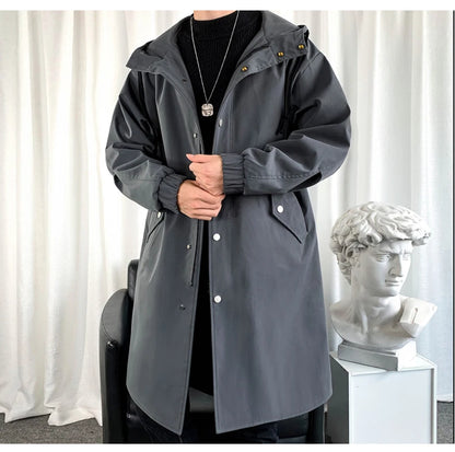 Men's Autumn New Hooded Jacket Korean Streetwear Oversize Coats Korean Streetwear Fashion Male Clothing Hip Hop Loose Jackets