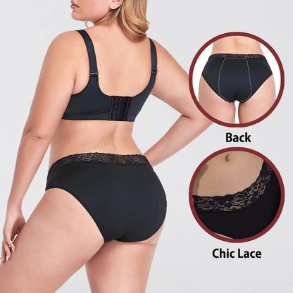 Menstrual Panties Woman Flow Abundant Period Underwear Leak Proof 4 Layer Menstrual Briefs Absorbent Panties for Menstruation