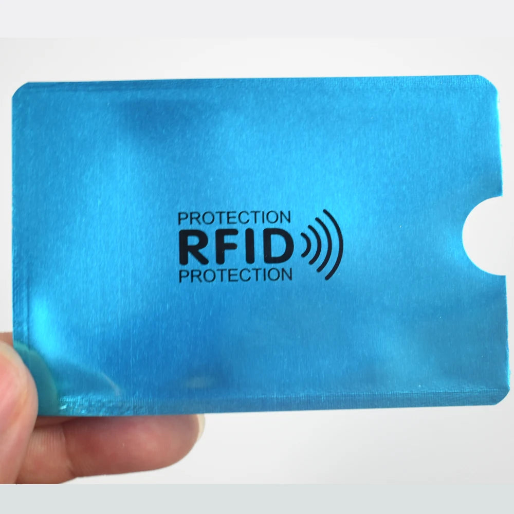 10Pcs/Lot Rfid NFC Blocking Anti Scan ID Case Protection Credit Bank Card Holder Aluminium