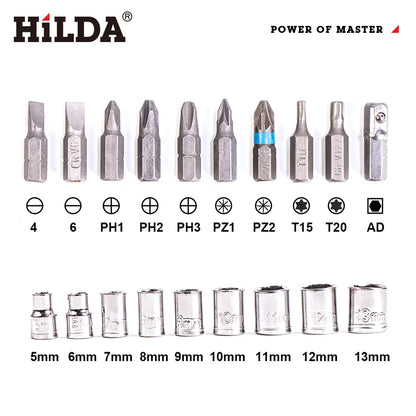 HILDA Multifunctional Drill Bits Set Flexible Shaft Extension Screwdriver Bit Holder Connect Power Tools Accessories
