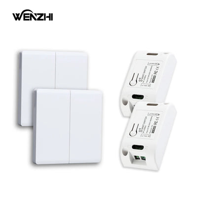 Smart Switch Light DIY Module Receiver 433 Mhz 86 Type Portable RF Wireless Relay Power Remote Control 220V  Wall Panel Buttons
