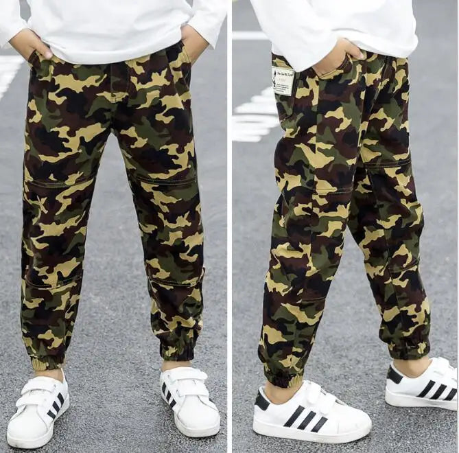 2022 Boys Camouflage Joggers Casual Cargo Pants for Boys Kids Cotton Trousers Clothes Teenage Boys Joggers Clothing 3-14 Years