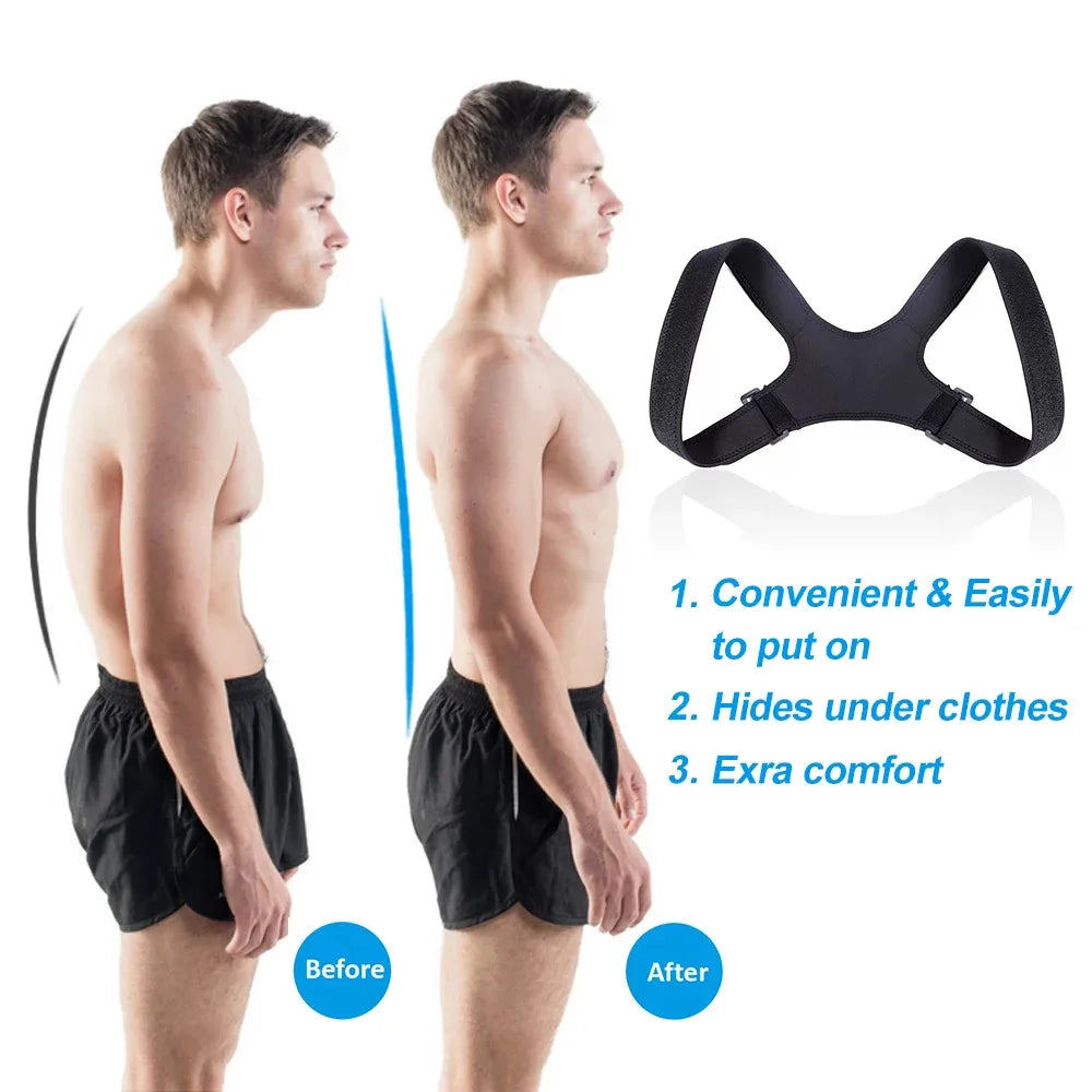 Brace Support Belt Adjustable Back Posture Corrector de postura Brace Belt Spine Back Shoulder Lumbar Corset Posture Correction