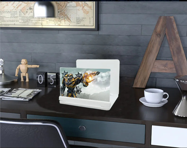 10X Mobile Phone Screen Magnifying Glass HD 3D Magnifying Glass Foldable Pressure Fresnel Lens Screen Magnifier