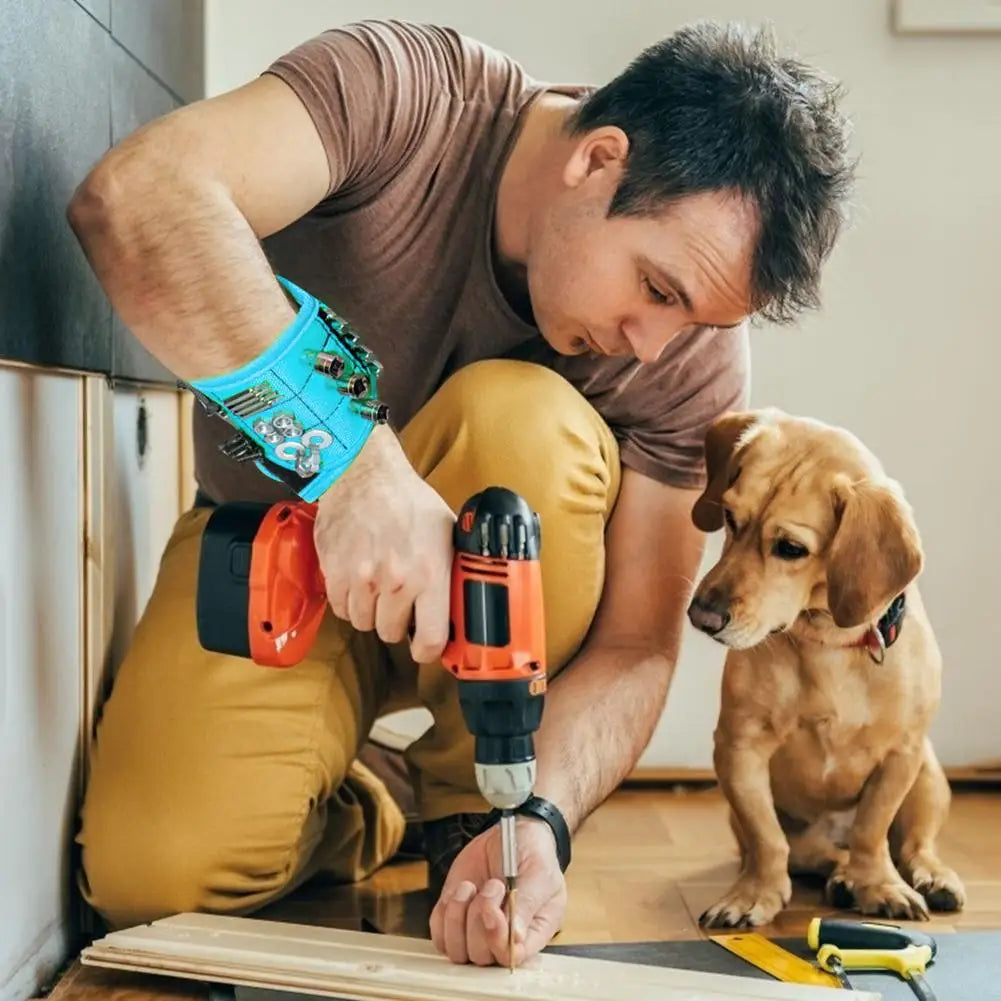 Magnetic Wristband Strong Magnetic Storage Tool Screw Adsorption Picker Magnetic Tool Holder Wrist Band For Holding Screws Nails