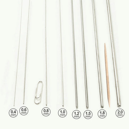 20PCS 50CM Stainless Steel Spring Wire Hard Wire Full Hard Wire Straight Wire 0.2-3MM Spring Steel Wire