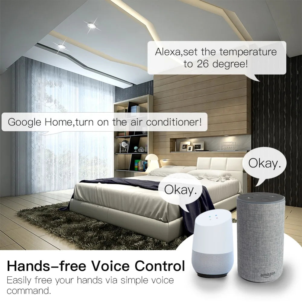 Alexa Compatible Smart Wall Socket Air Conditioner Companion Plug IR Remote Control Support Plug 16A US UK EU Plug Tuya Smart