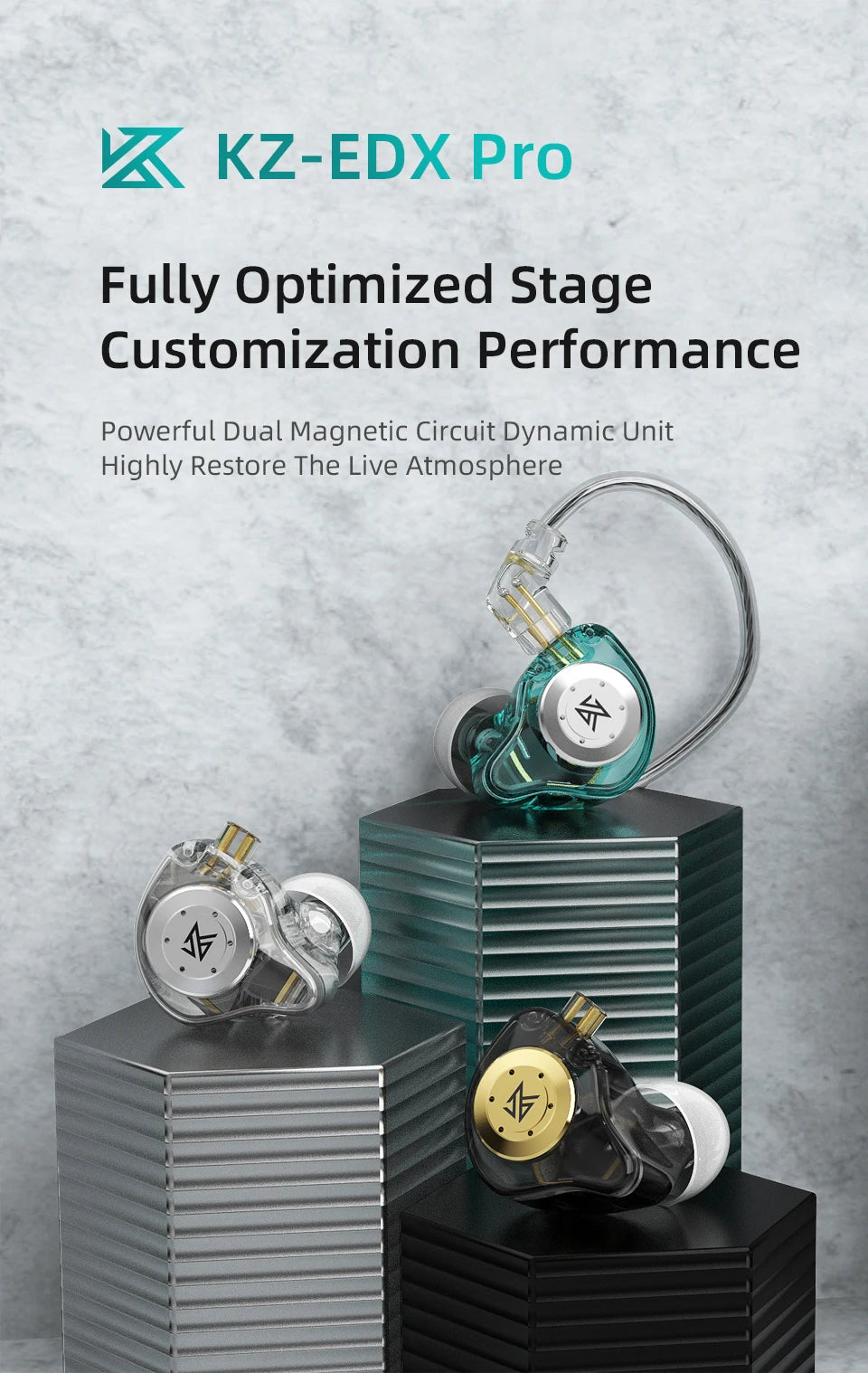 KZ edx pro Headset Dynamics in the Ear Monitor Hifi Wired Headset Bass Stereo Game Music Headset Noise Cancellation Headset